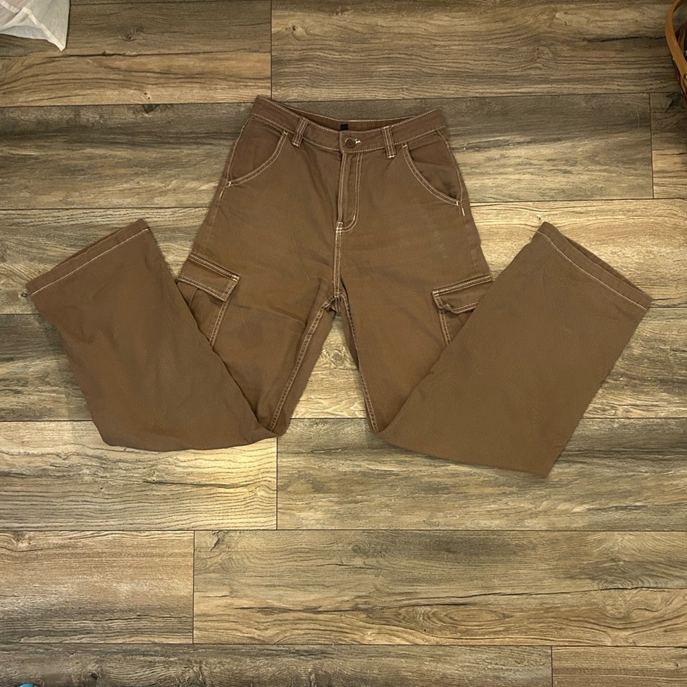 brown h&m cargo pants